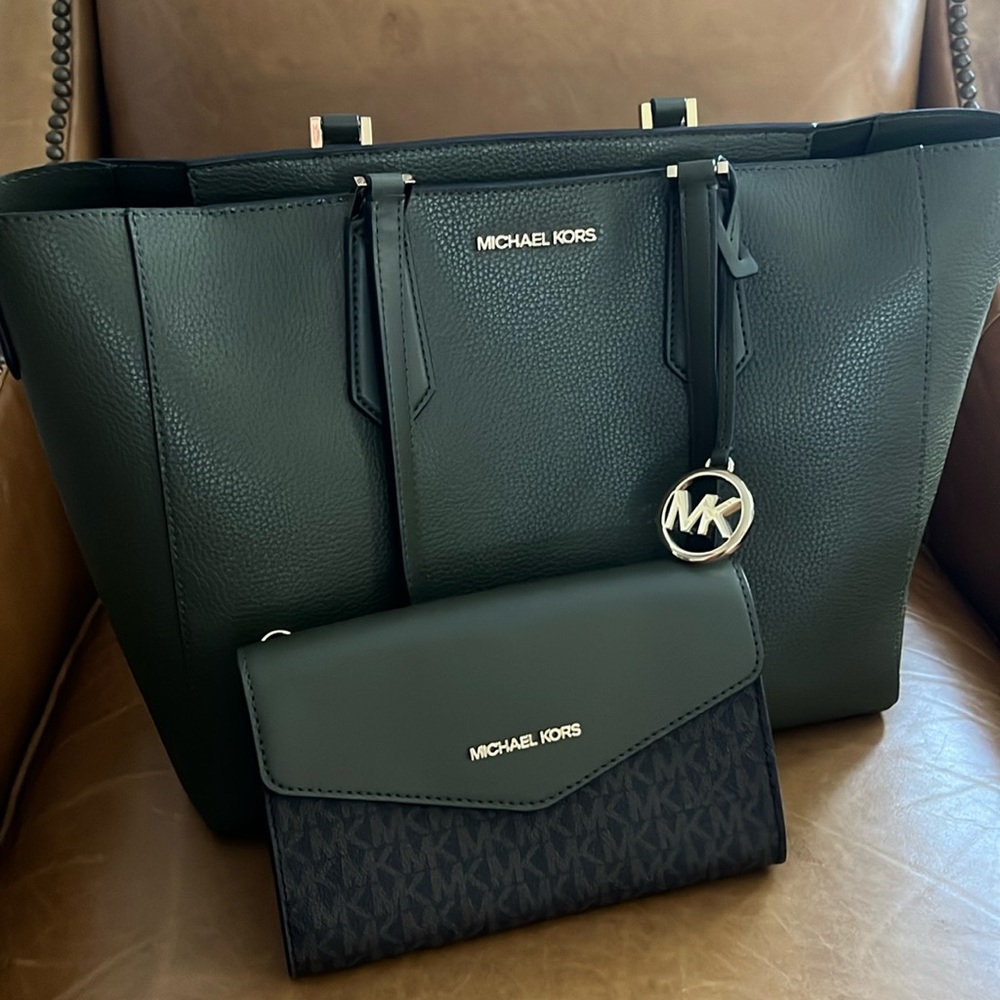 Michael Kors Green Tote Bag